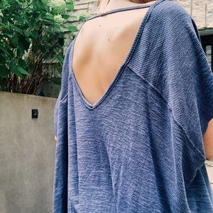 Free People Oversized Swing Top in Purple